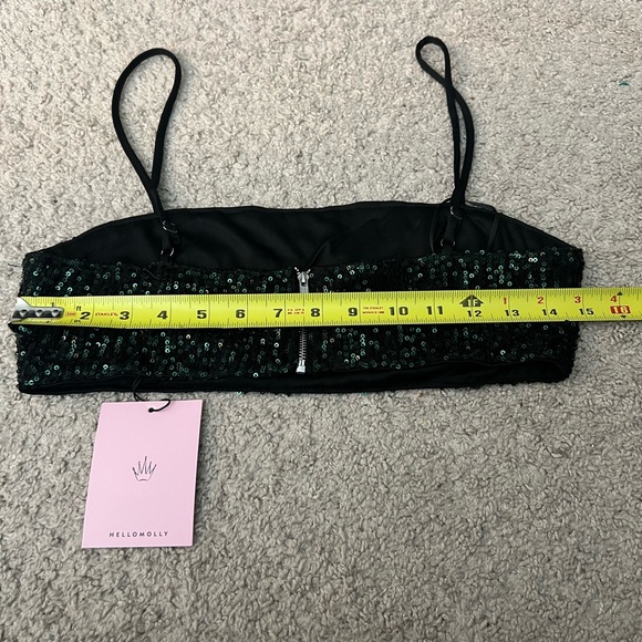 NWT Hello Molly Sequin Bralette Party Glam Coquette Night Out XL - Picture 4 of 4